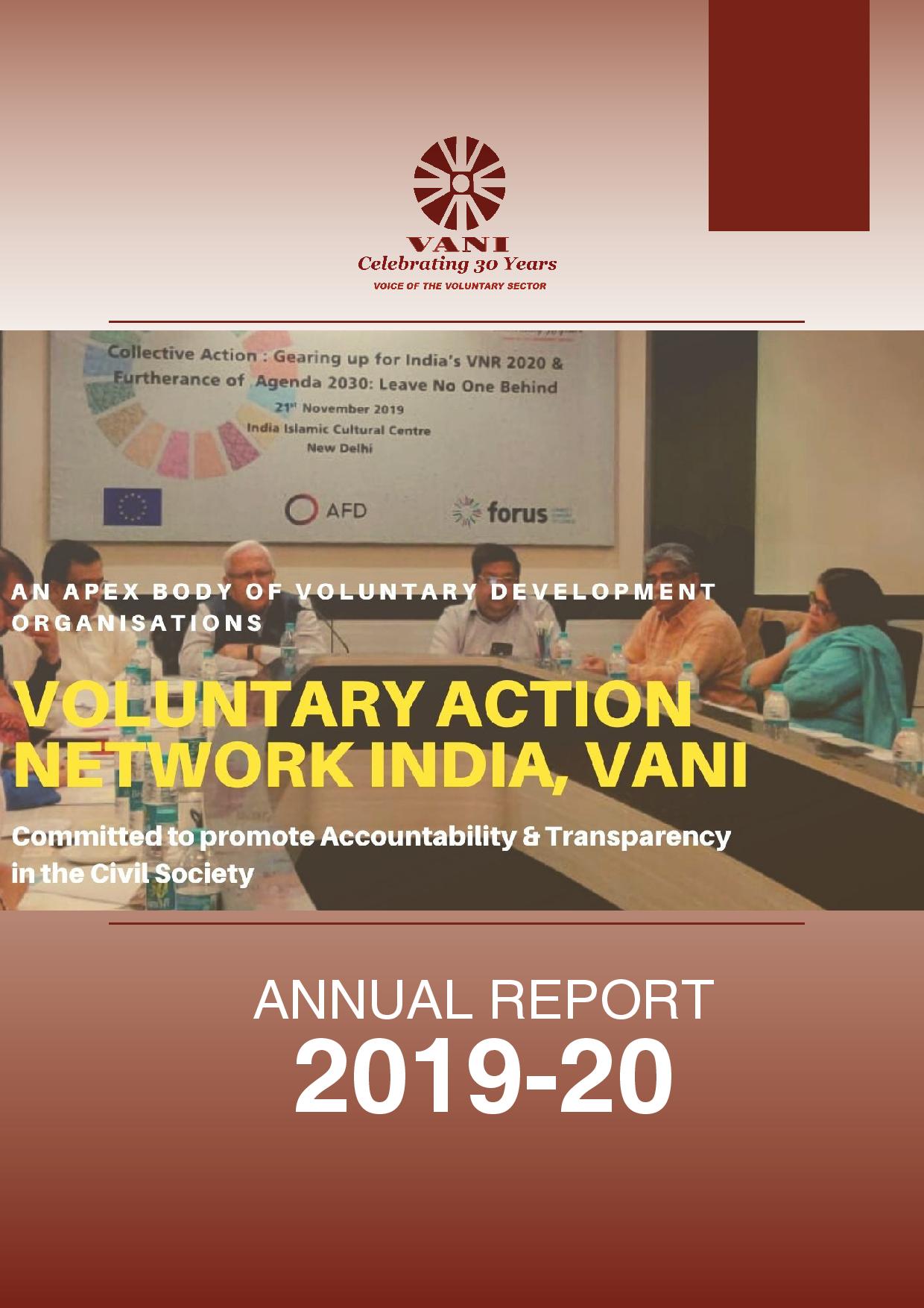 VANI's Annual Report 2019-20